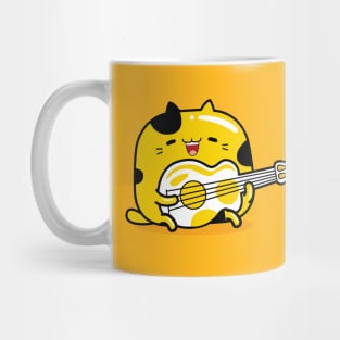 yellow cat guitarist profession Mug